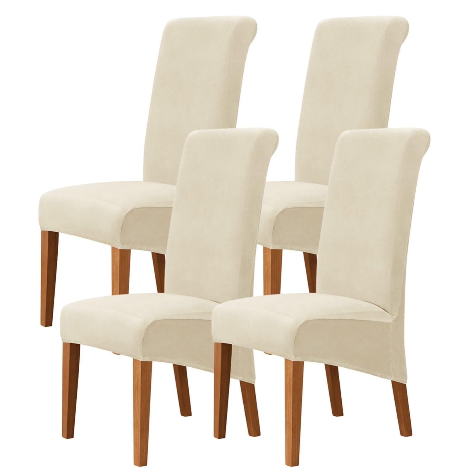 NMVAWIPT Stretch High-Back Dining Room Chair Covers, Removable Washable Furniture Protector For Restaurant Banquet(21#,4Pcs)
