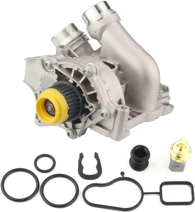 Conjunto De Bomba De Agua Eléctrica De Motor De Aluminio Dasbecan Que Reemplaza # 06H121026CQ 06H121026AB Compatible Con Audi A3 A4 A5 A6 Q3 Q5 TT VW Beetle CC Eos GTI Jetta