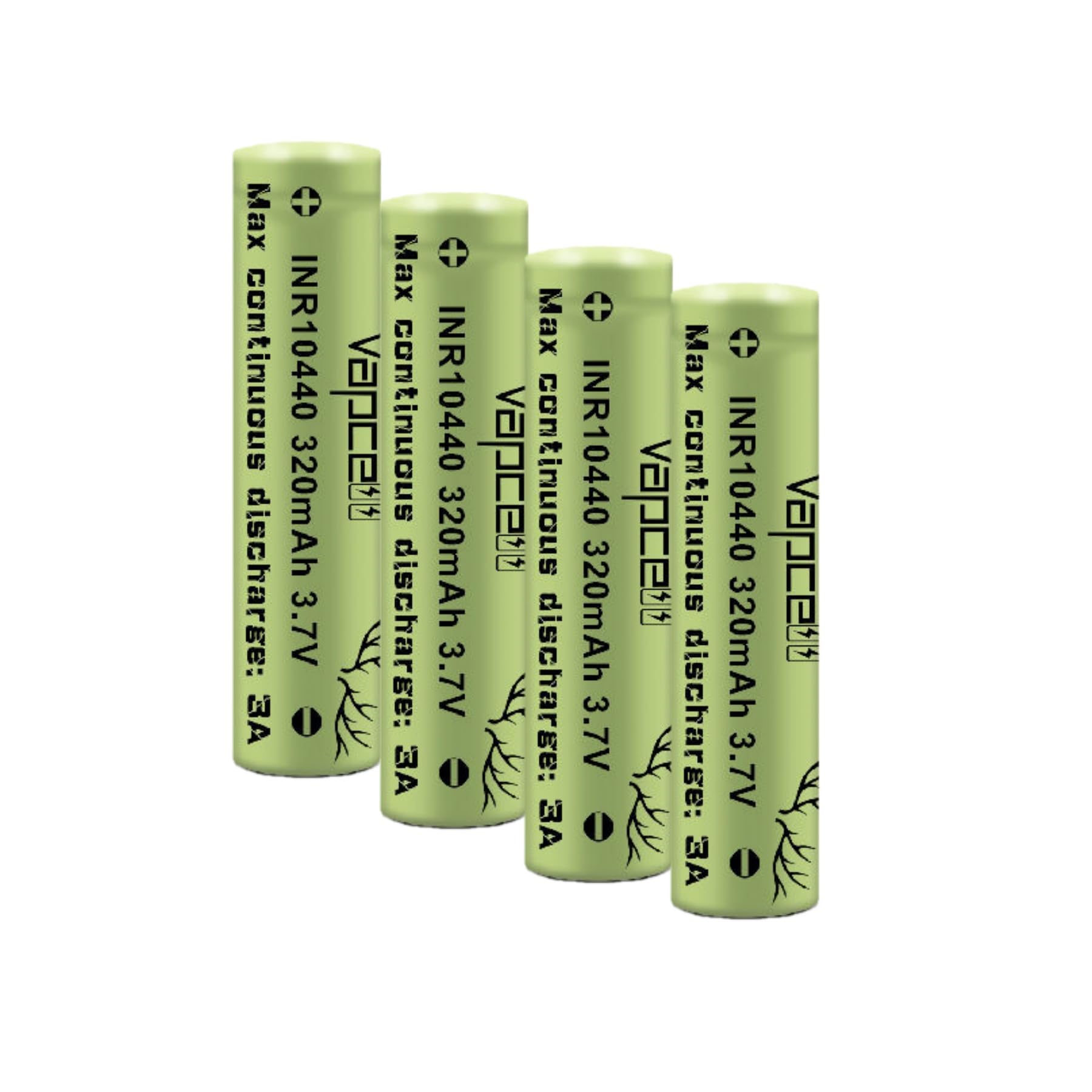 Cecicebb 10440 Rechargeable Batteries AAA Battery 3.7V 320mAh 3A Flat Top 4 Pack