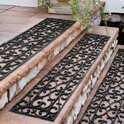 Palos Designs Extra Wide Rubber Scroll Stair Tread 48