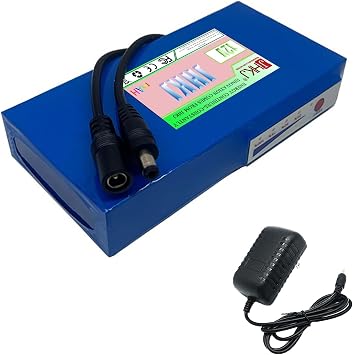 PVC Battery Pack 12V 12Ah 16Ah 24Ah 33Ah 45Ah Polymer Lithium Battery for Xenon Lamps/LEDs/Speakers/Streetlights 12V Portable Batteries with Charger,12v16ah