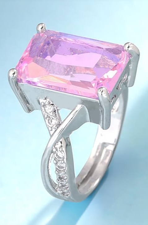 Rings For Women & Girls | Crystals From Swarovski And White Stone Cocktail Designed Ring | Silver Tone Ring For Women | Birthday And Anniversary Gift