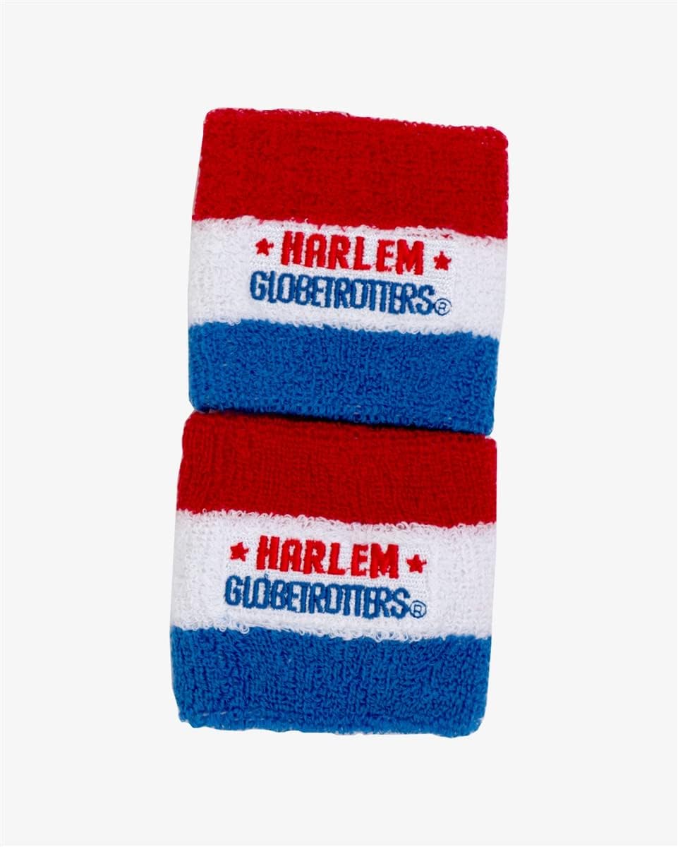 Harlem Globetrotters Emboidered Wristbands - Red/White/Blue