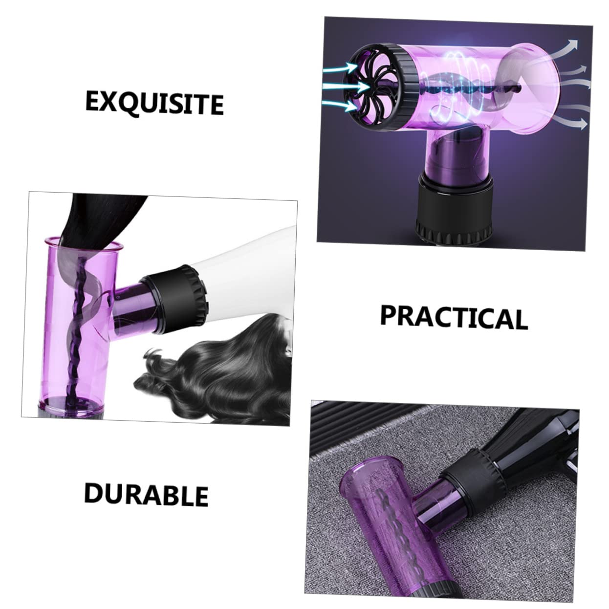 NOLITOY Curling Iron Attachment for Hair Dryer Hair Dryer Curling Attachment Hair Diffuser for