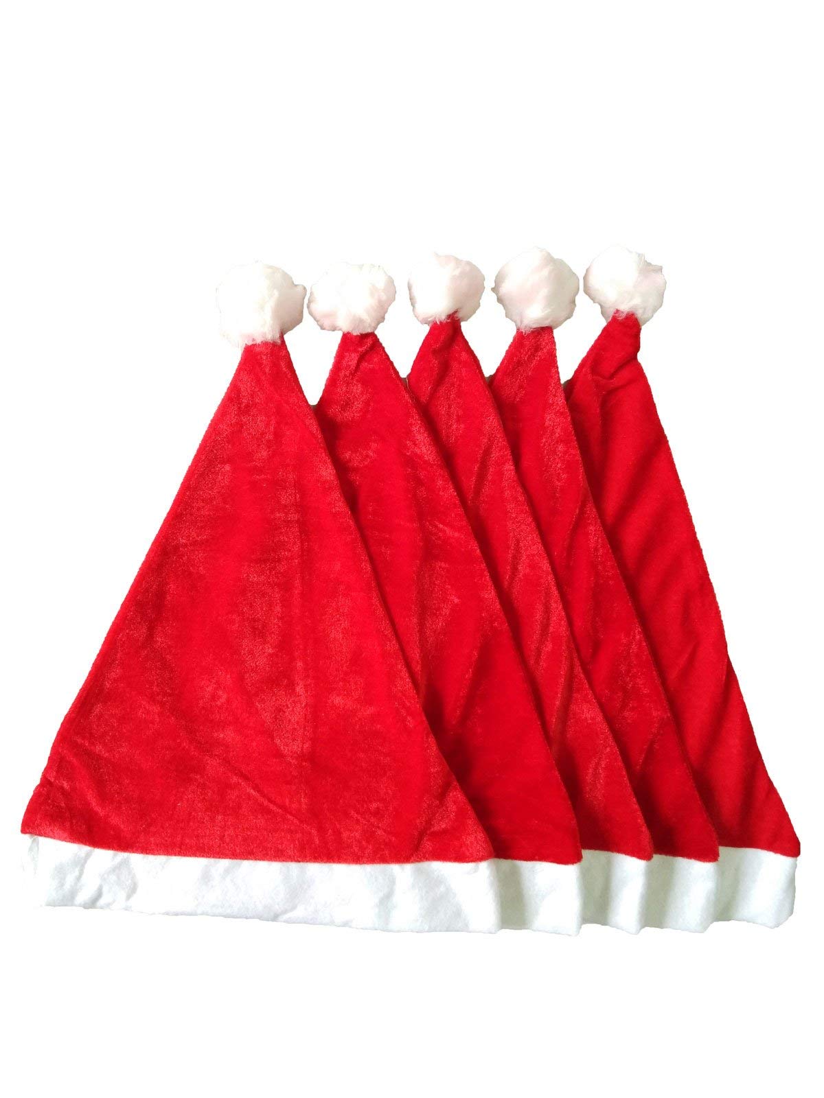 BookMyCostume Set of 5 Santa Caps Combo Adults & Kids Fancy Dress Accessory Adults Red (B08KT85LR5) Amazon Price History, Amazon Price Tracker