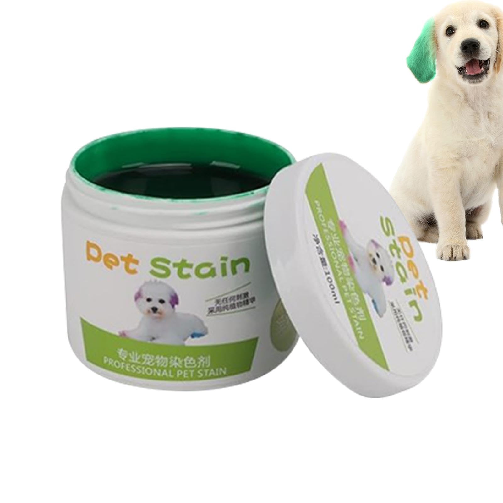Rurunklee Semi-Permanent Dog Hair Dye, 100g Pigment Dog Dye Safe, Pet Hair Dye for Dogs, Cats and All Pets Can be Bathed
