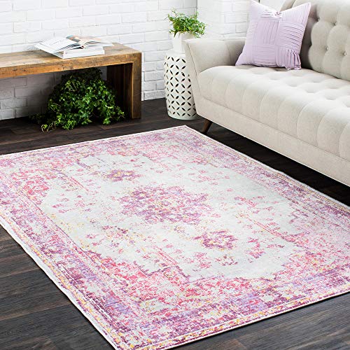 Tapete decorativo tradicional Livabliss 7'10" x 10'3" rosa brillante miniatura 2