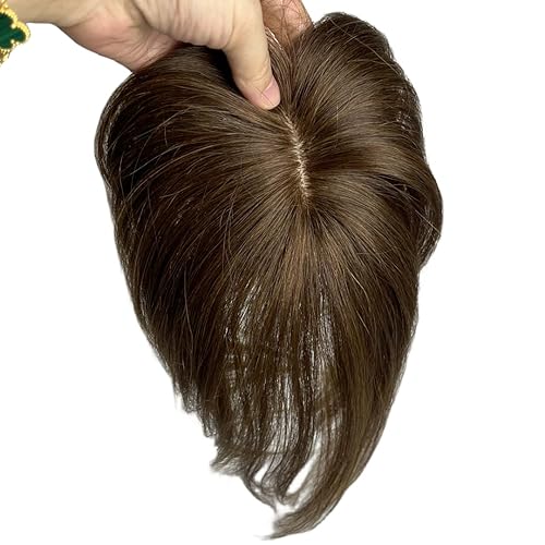 Anemone Jewelry Extensiones de cabello humano con clip con flequillo de aire 3D, para mujeres, mini pelo corto y lacio, pelucas pequeñas de parte