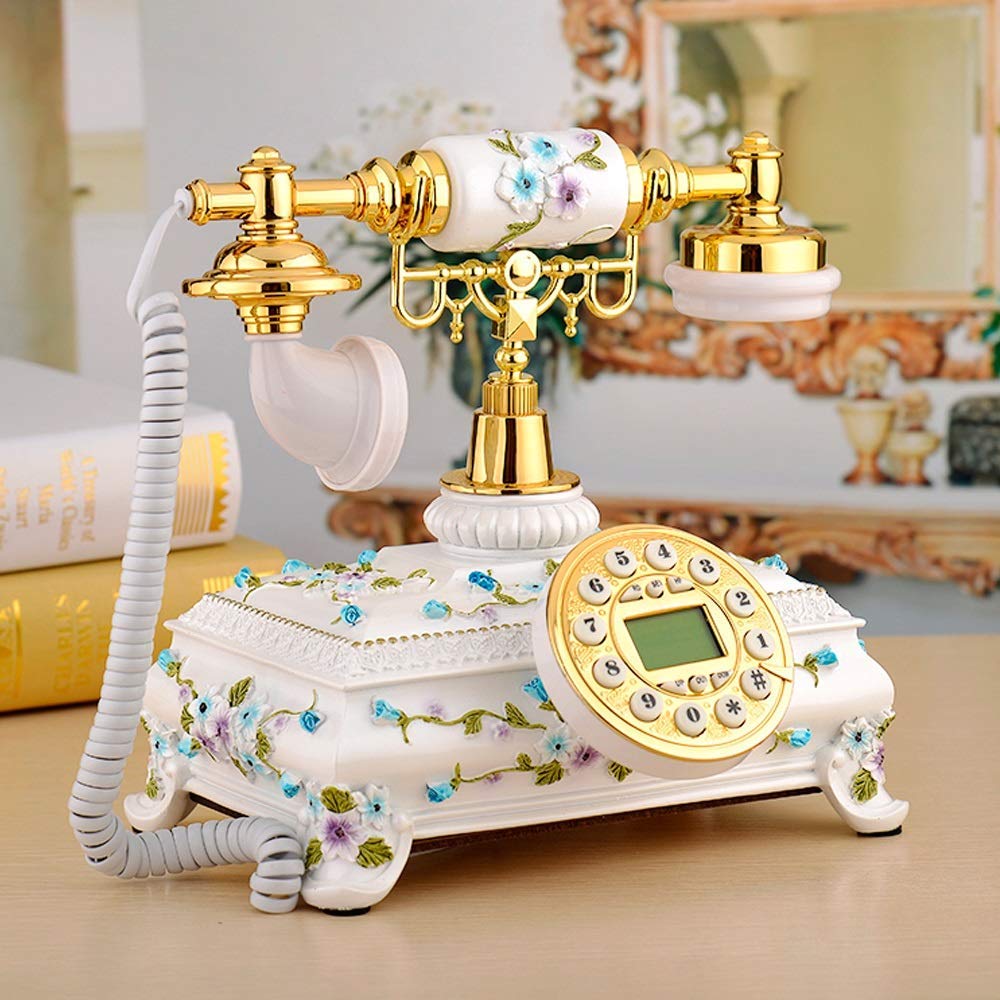 Telefono Fisso/Vintage/Retro Telefono Fisso per Famiglie Telefono Europeo con Filo per Soggiorno Telefono Digitale Antico con Filo Lavoro Squisito di qualità Adatto