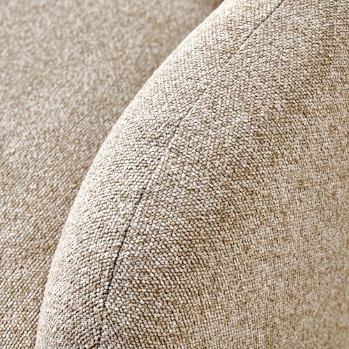 Image of Home Centre | Clair Fabric Swivel Accent Chair with Cushion | Accent Chair for Living Room | Metal | Beige | 1 Year Warranty
