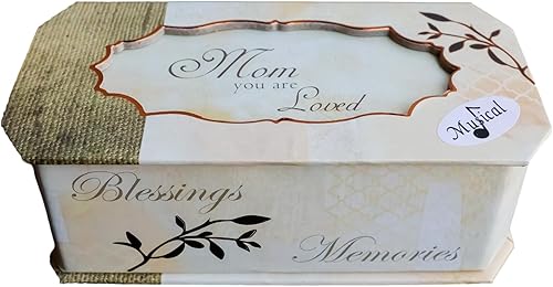 Ebros Gift Cottage Garden Blessings Memories Love Joy 'Mom You Are Loved!' Joyería decorativa inspiradora Caja de música musical Playing You Light