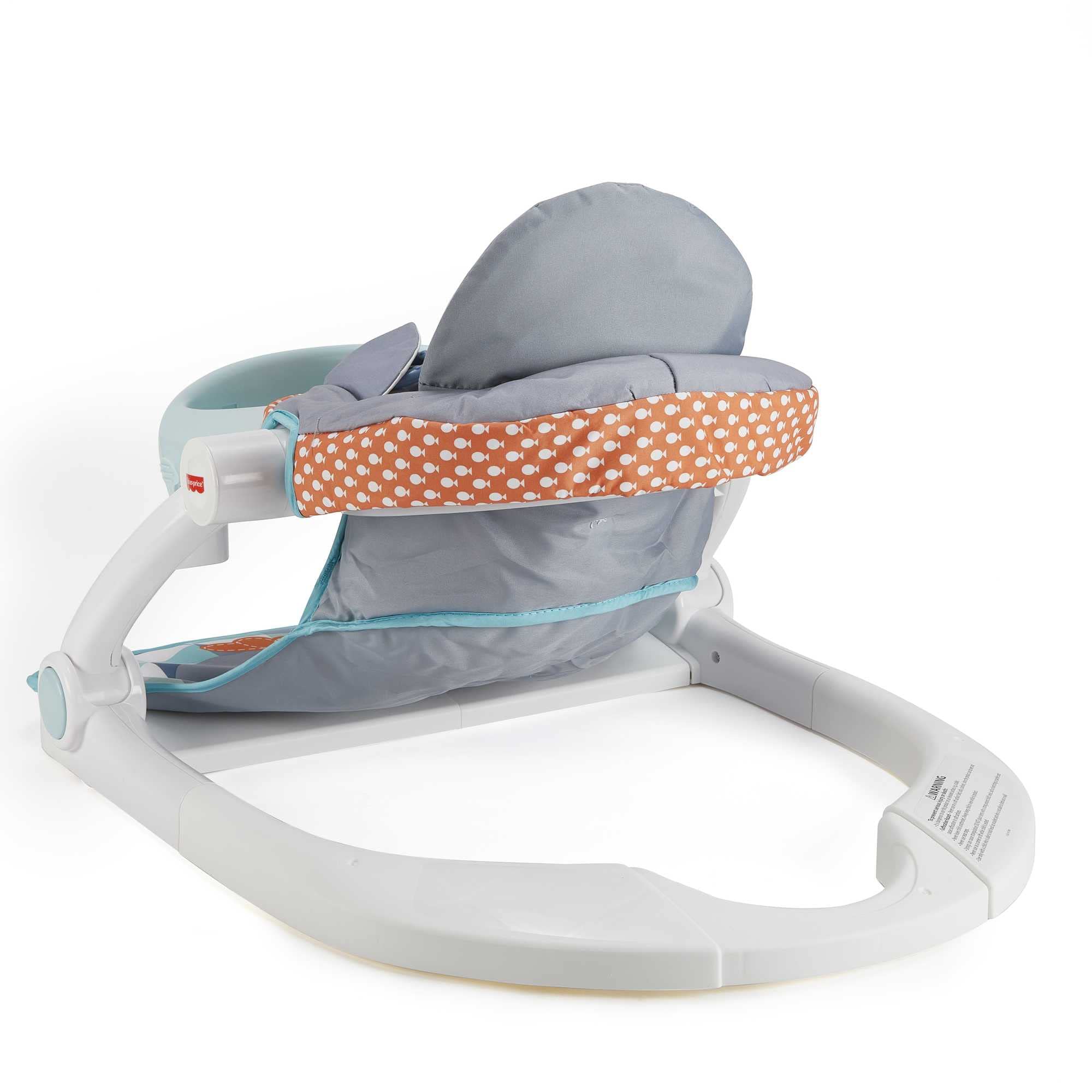 Fisher-Price siège d'activités Pliable, siège de Sol Portable pour bébé avec 2 Jouets d'éveil et Plateau Amovible, jusqu'à 11,3 kg, HBF27