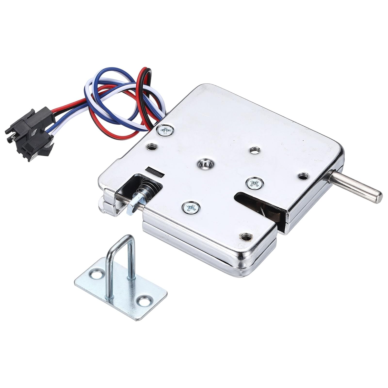 PATIKIL DC 12V 2A Solenoid Cabinet Electronic Spring Lock, (4 Wires)