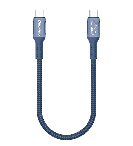 Dhaxipo Cable USB 4 para Thunderbolt 4 de 4 pies 2 unidades, transferencia de datos de 40 Gbps con 240 W y 4K a 144 Hz 5K 60 Hz o 8K a 30 Hz,