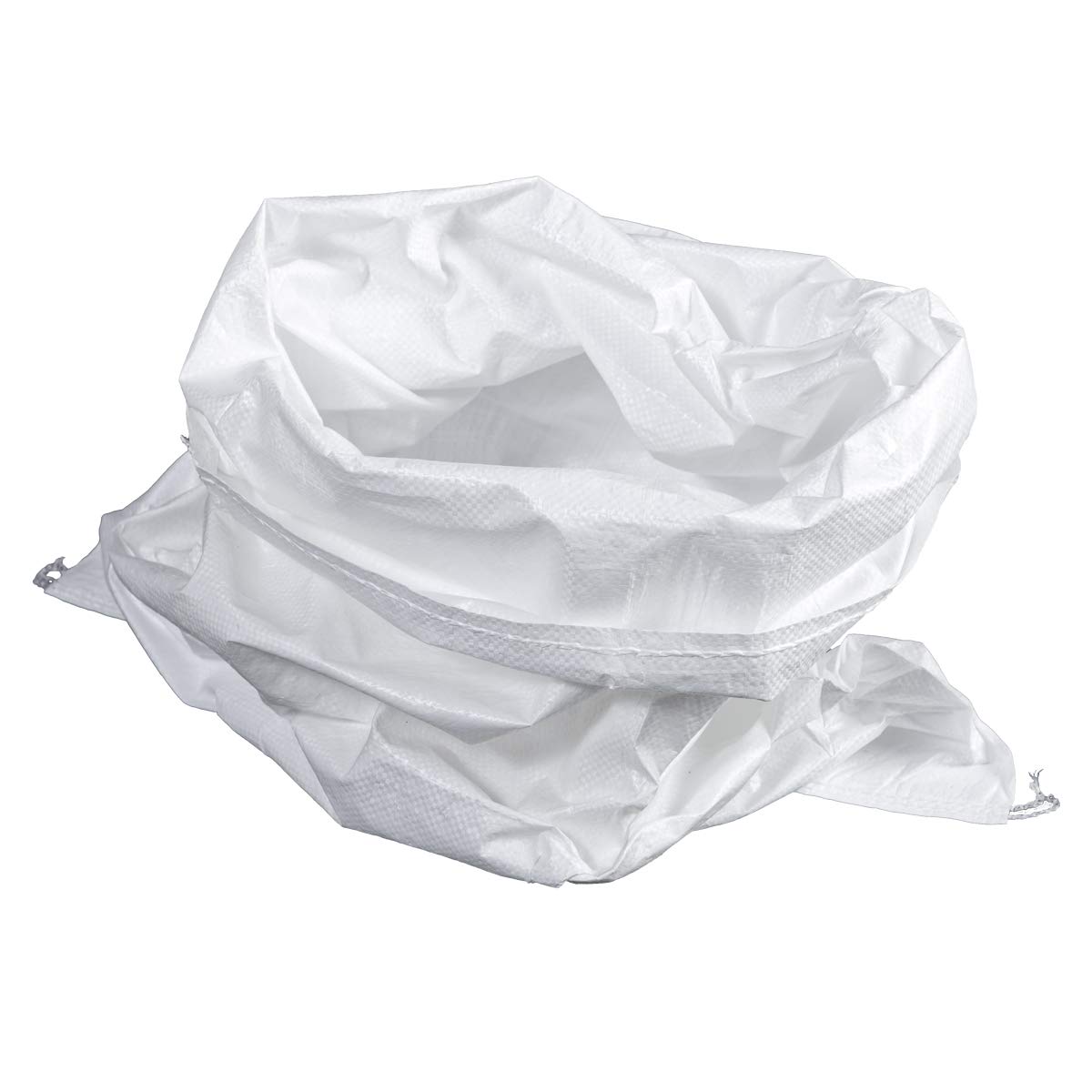 HaGa® Saco de tela 65 x 135 cm – 50 unidades, resistente de polipropileno, saco de cereales, color blanco