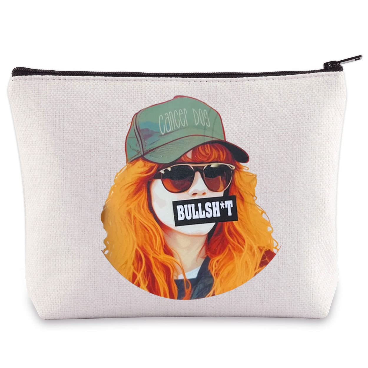 Charlie Cale Fans Cosmetic Makeup Bag Criminal TV Show Inspired Makeup Zipper Pouch Bag Charlie Cale Merchandise, BULLSH*T, Bag