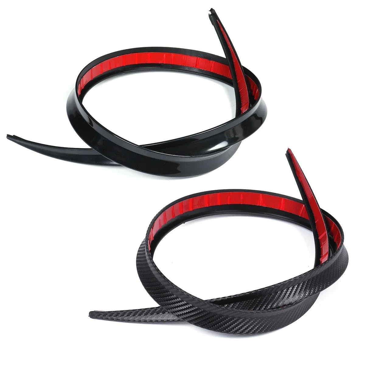 Misura Per Auto Posteriore del Tetto Lip Spoiler Tronco di Coda Ala Adesivo PU In Fibra di Carbonio FAI DA TE Refit Trim Decor Rubber1.2m 1.5m Spoiler Laterale per Auto(1.5m Black)