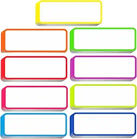 54 etiquetas magnéticas apagáveis a seco etiquetas de nome coloridas flexíveis reutilizáveis etiquetas magnéticas para quadro branco geladeira armário tamanho 8 x 3 cm por M.MEMO