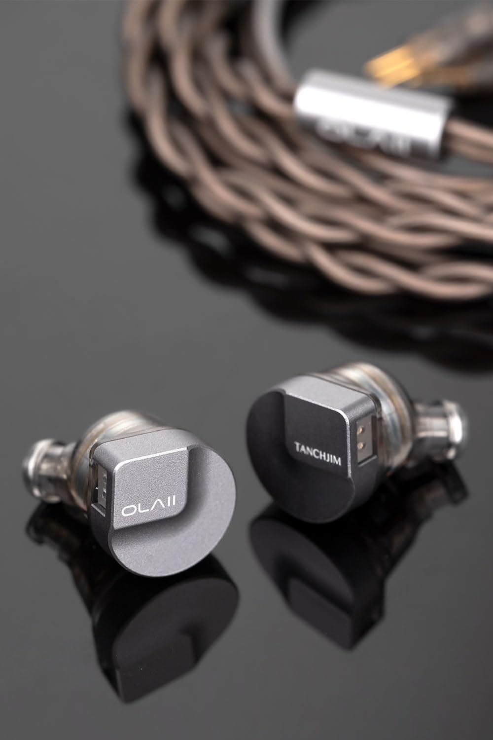 OLAⅡ 1DD+1BA hybrydowe słuchawki przewodowe HiFi IEM, 3.5 mm z mikrofonem
