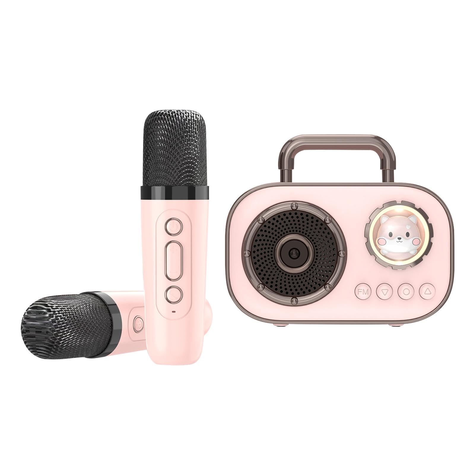 Juego de micrófono y altavoz, máquina de karaoke con micrófonos