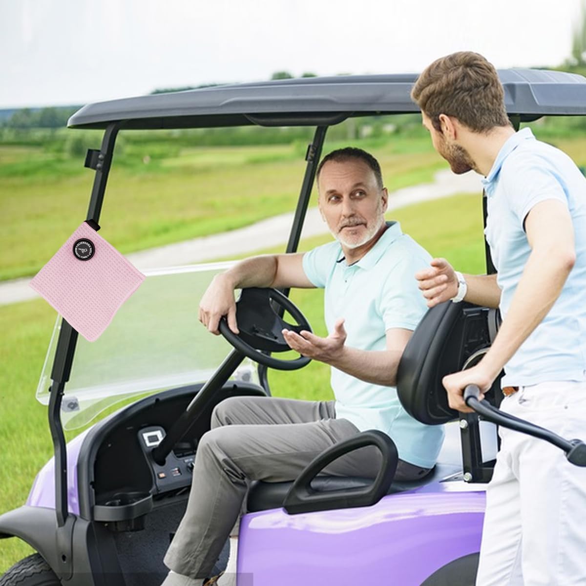 Small Magnetic Golf Towel, Microfiber Waffle Design with Clip - Industrial Strength Magnet for Golf Bags, Carts Clubs - Image 7