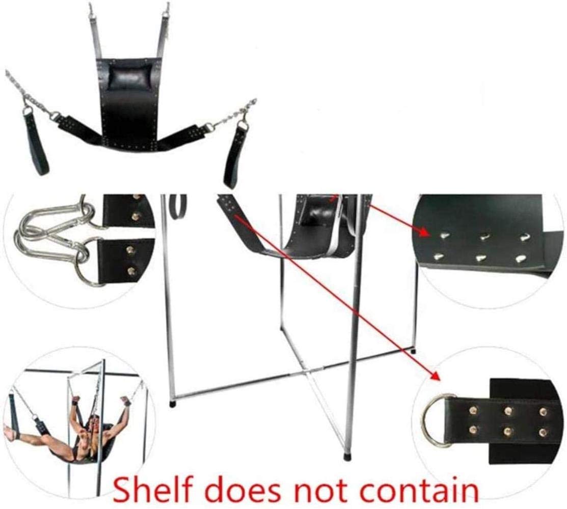 Balançoire Sexuelle pour Couples Hamac De Sexe en Cuir SM - Hamac De Lit en Cuir Et Oreiller Jeux pour Adultes Sex Toys Balançoire Sexuelle pour Adultes, sans Étagère Et 4 Élingues, sans Éta