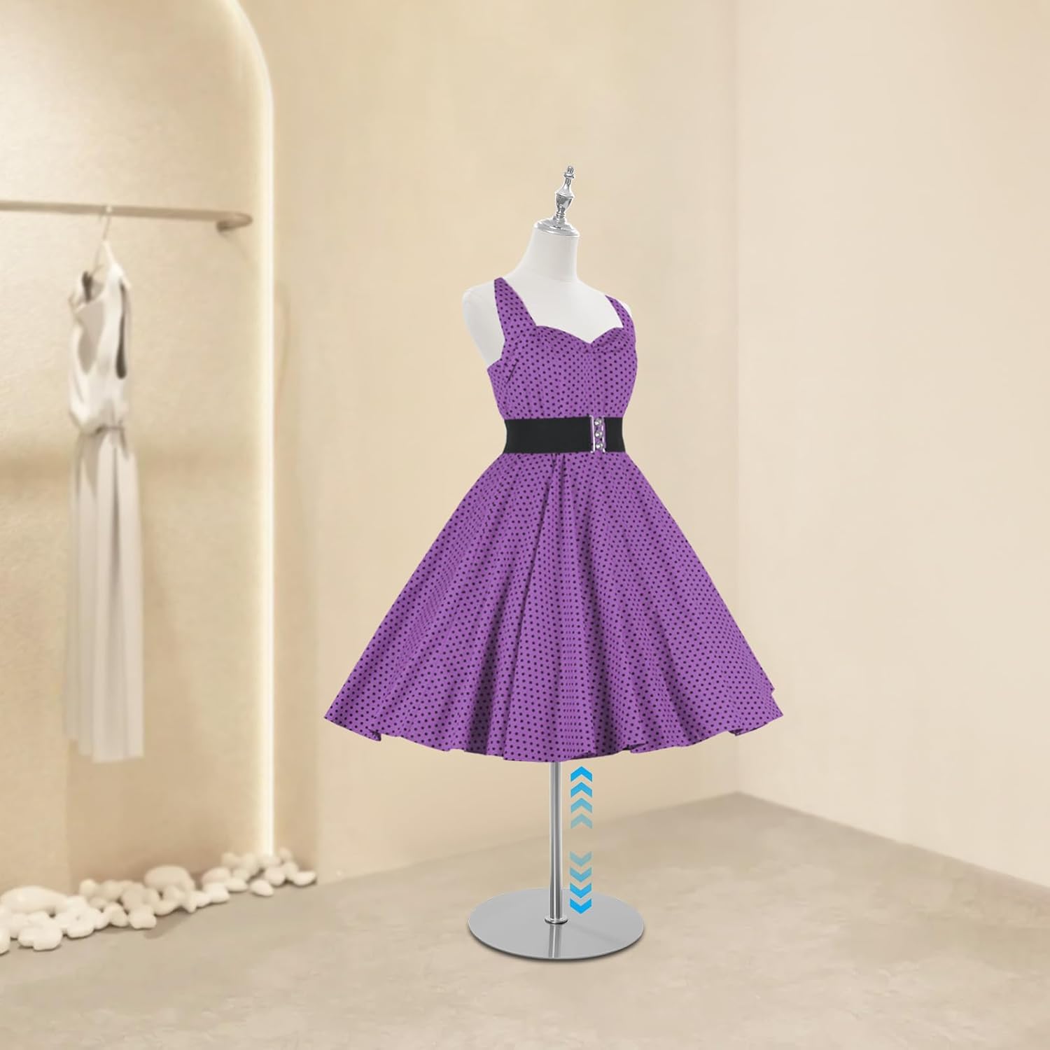 Female Mannequin Torso Dress Form Mannequin Body 80" Height Adjustable Clothing Manikin for Market Shop Window Display