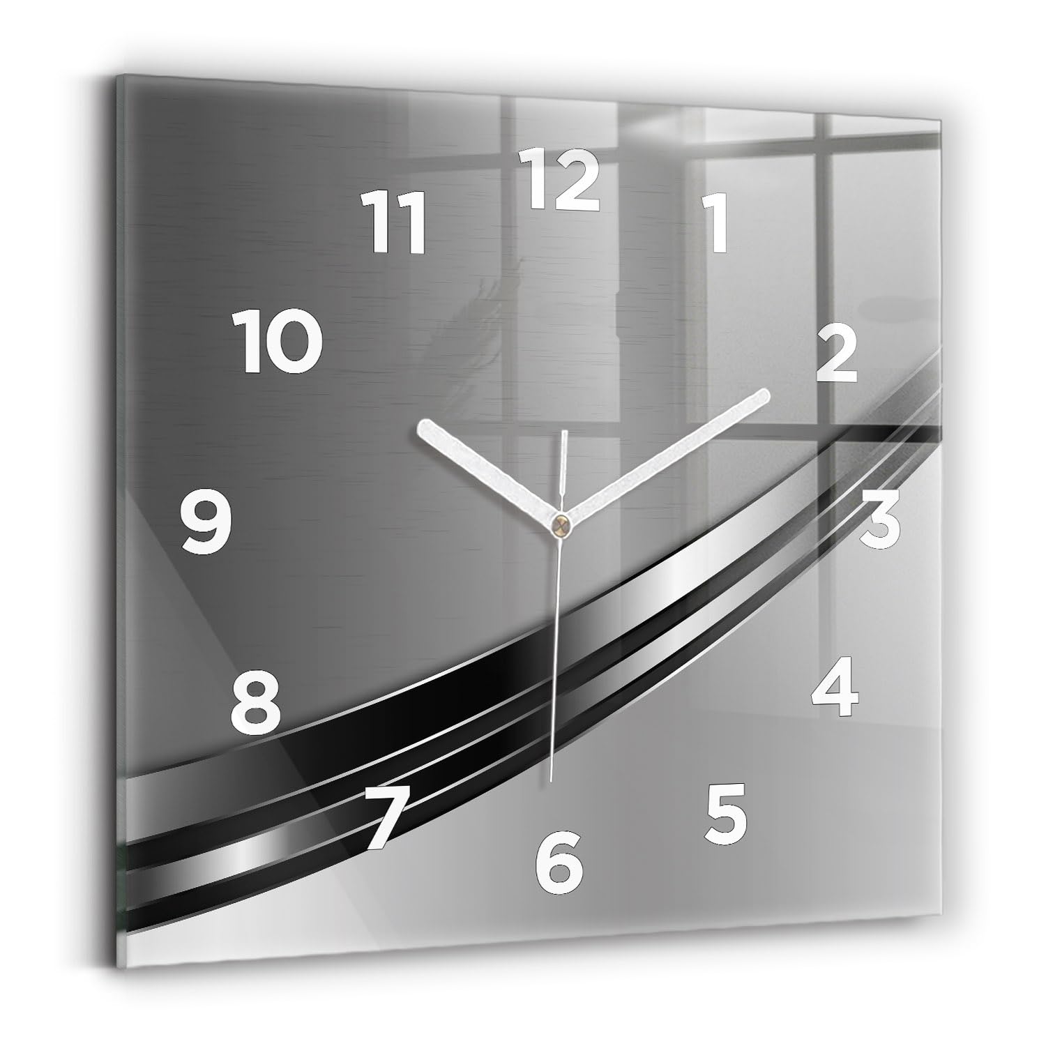 Horloge numérique analogique silencieuse Wallfluent pour salon contemporain et bureau