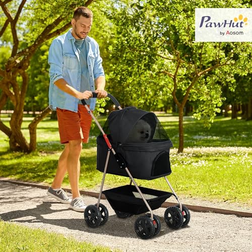 Poussette pour petits chiens PawHut pour protéger votre compagnon - 2