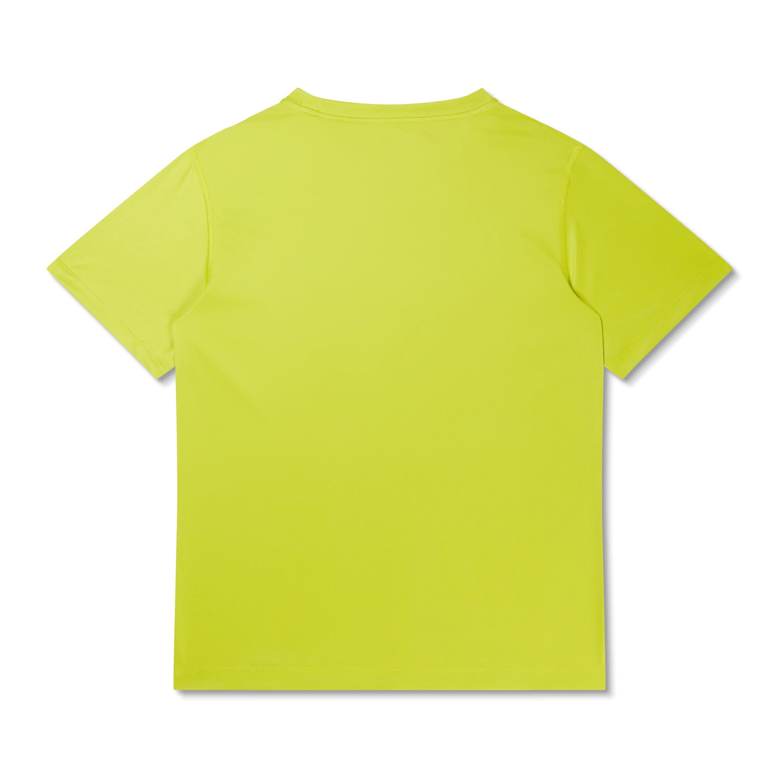Speedo Boys' Standard Uv Swim Shirt Short Sleeve Tee Graphic, Checkered Bitter Lime
