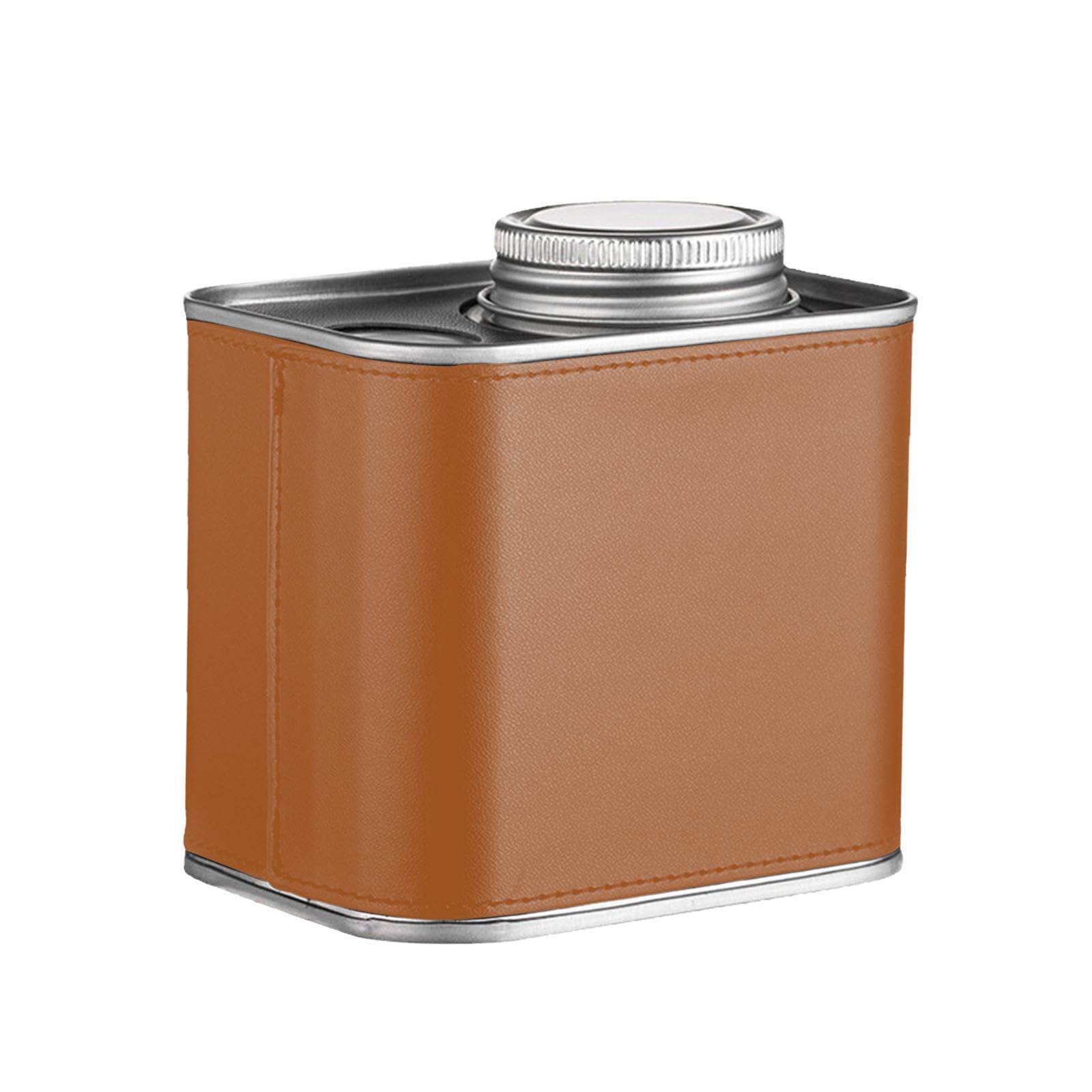 CYDZSRA Durable Airtight Coffee Container Stainless Steel Jars For Tea And Bean Storage Coffee Canister Airtight Containers Durable. Food Storage Tea Jars Portable, Brown, 93x96mm