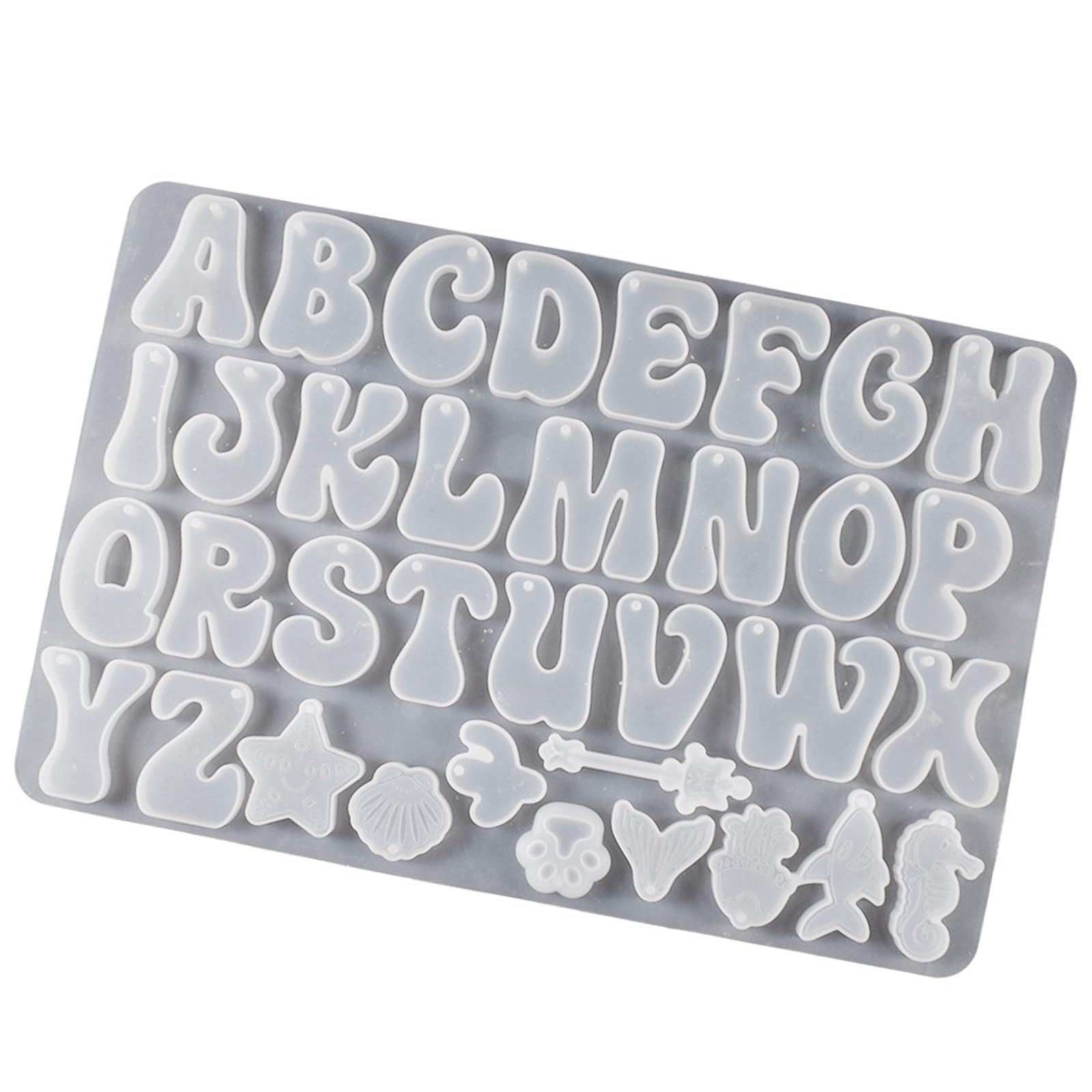 Aqvjd 26 Letter Silicone for Resin Keychains Pendants and Decorative Items Educational Craft Moud