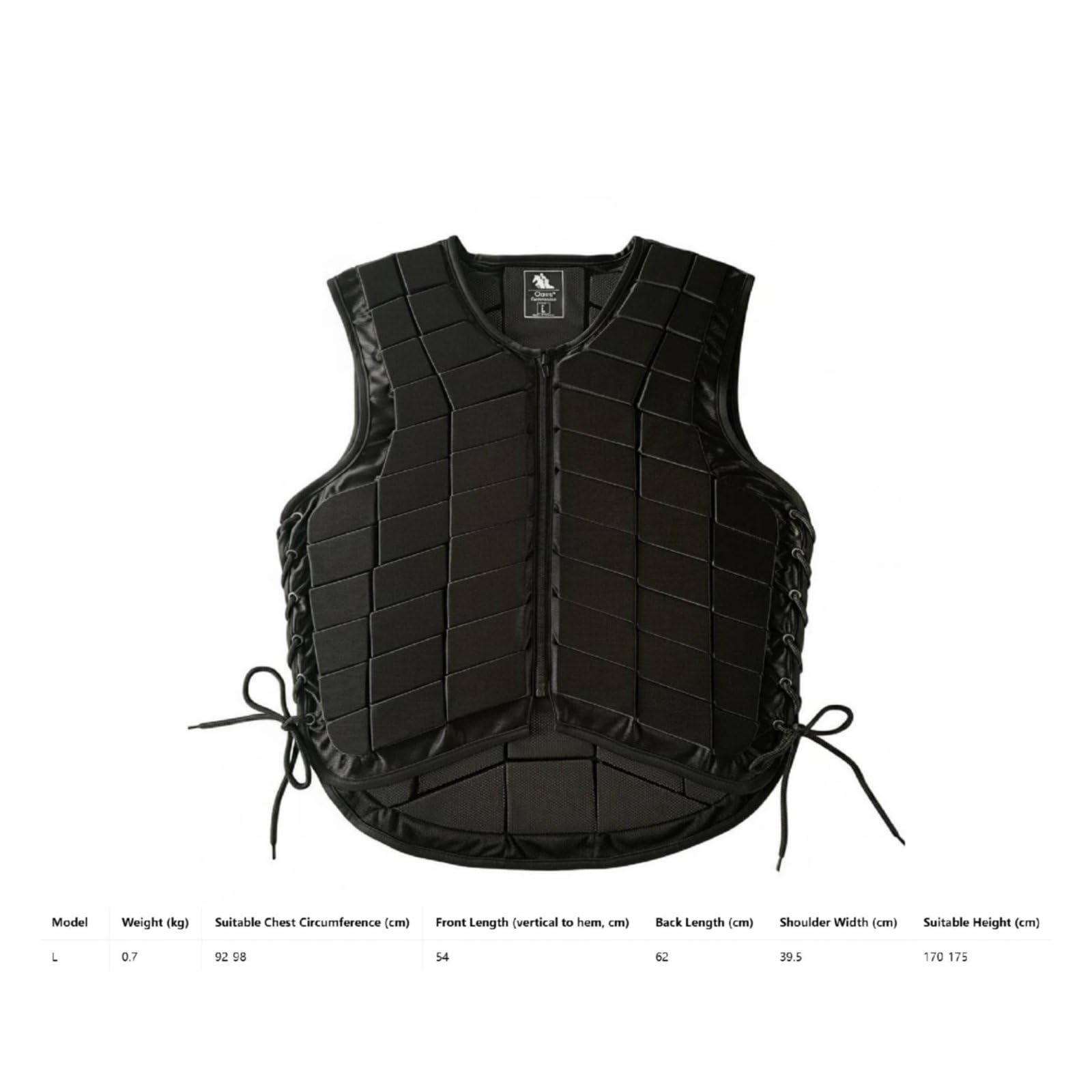 Gralara Corpetto Protettivo EVA Ammortizzante Gilet Protettivo Imbottito Vestibilità Regolabile Corpetto da Equitazione per Adulti, Allenamento