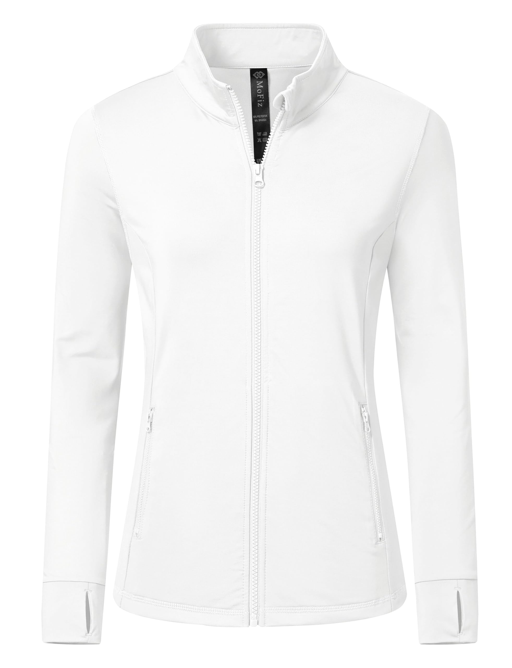 MoFiz Sportjacke Damen Leicht Trainingsjacke Mikrofleece Sweatjacke Wandershirt mit Reißverschluss