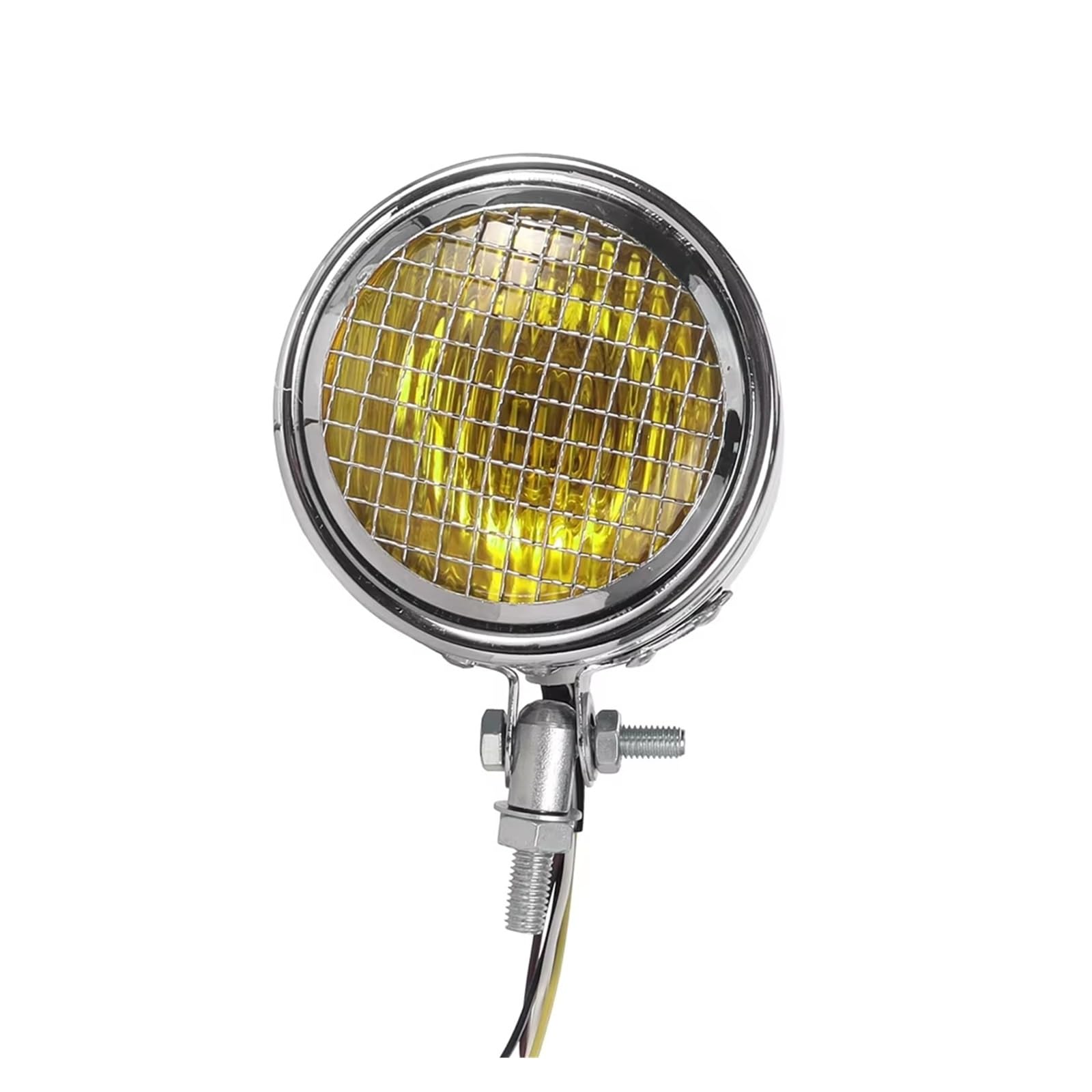Proyector Moto Faros Delanteros Faro Delantero LED Redondo 4 Pulgadas Universal Retro Metal Ámbar Resistente Al Agua Moto per Cross Scooter