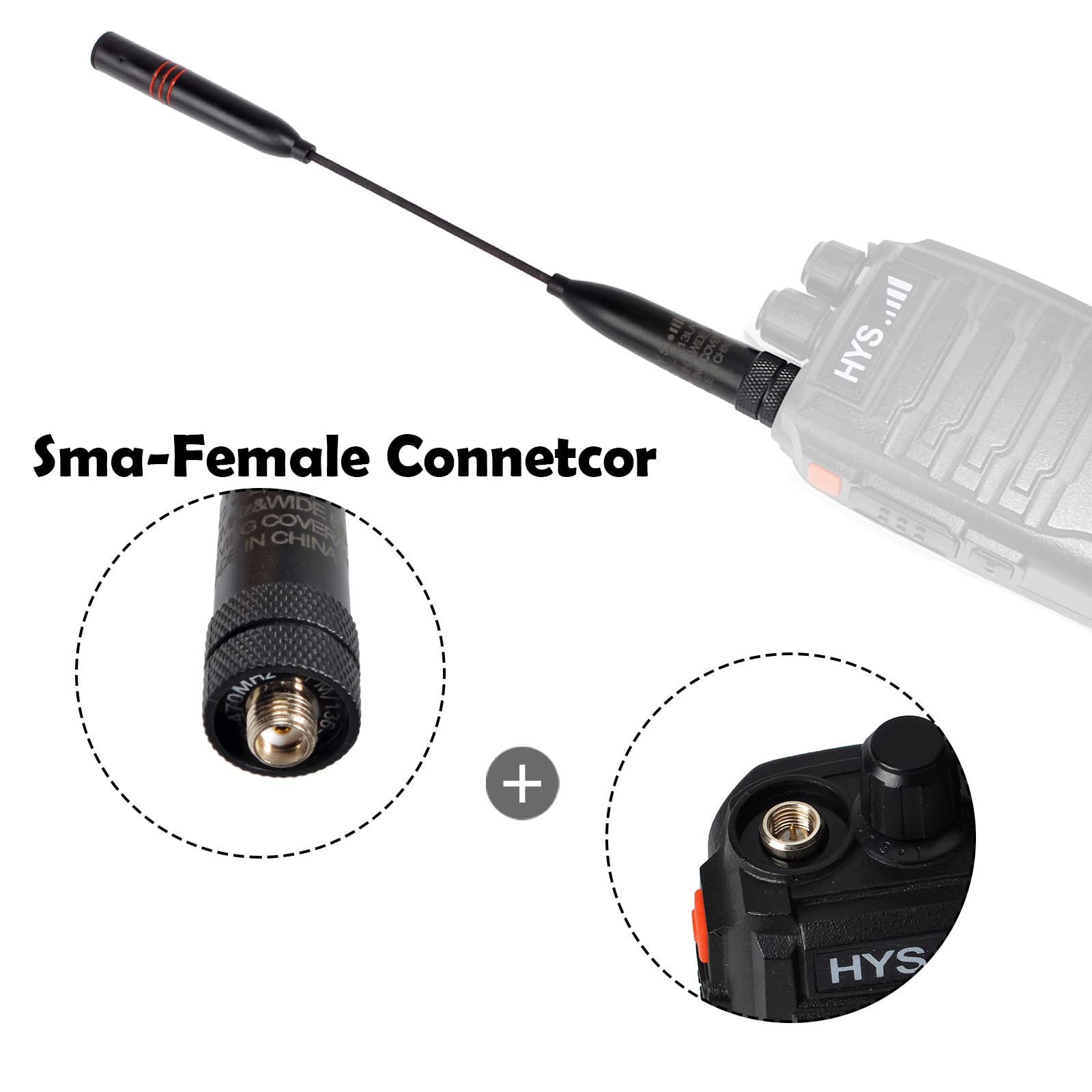 Amazon.com: HYSHIKRA Walkie-Talkie Antenna, Flexible Dual