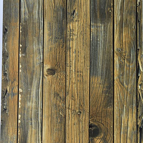 FENTIS Wood Panel Wallpaper Peel and Stick Contact Paper Vinyl Wrap Roll for Kitchen Bedroom