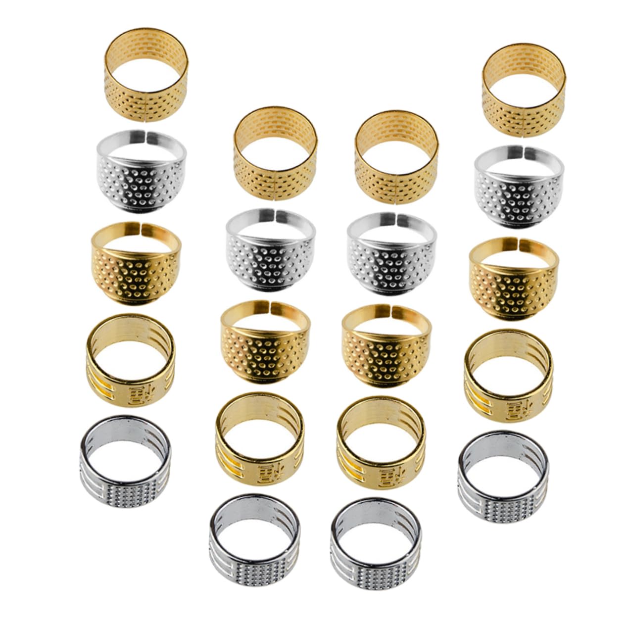 Uonlytech 20pcs Professional Sewing Thimble Protectors Sewing Accessory DIY Craft Tool Portable Durable