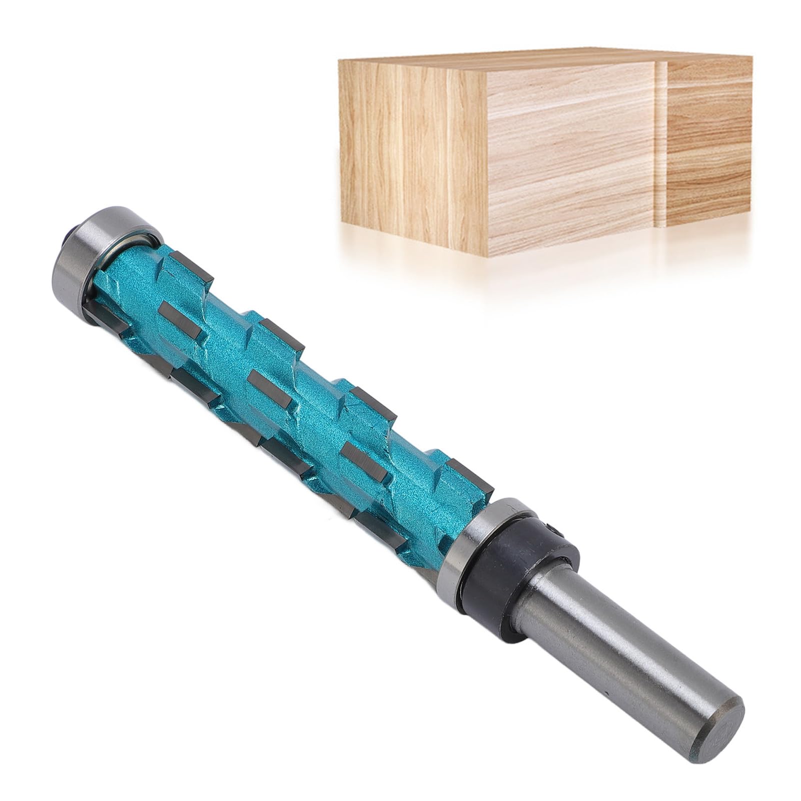 Punta per Fresa a Spirale con Finitura a Filo, qualità Industriale, Doppio Cuscinetto, Gambo da 12 Mm, Lunghezza di Taglio di 75 Mm, Lavorazione Accurata del Legno