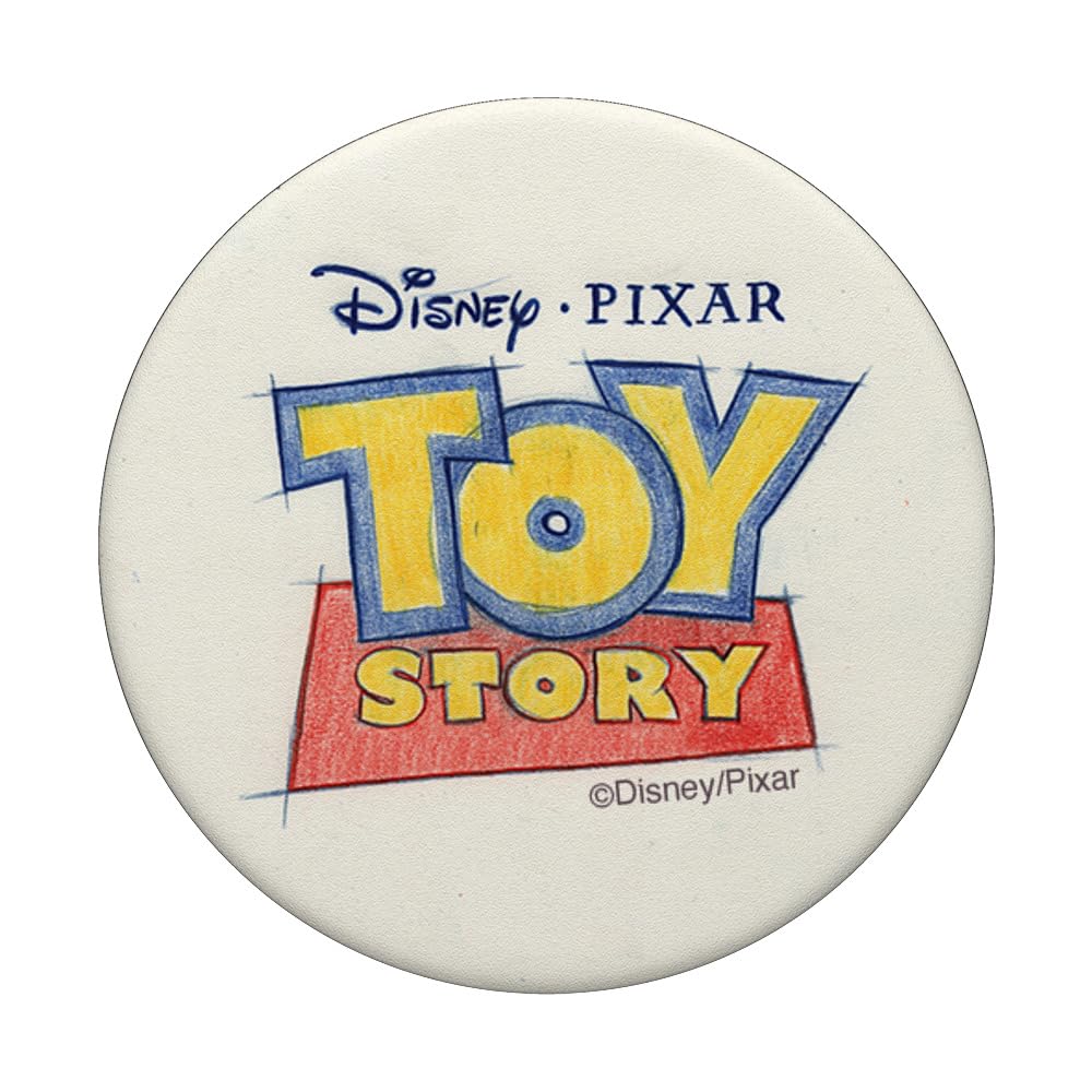 Disney & Pixar’s Toy Story Logo Concept Art Sketch PopSockets Swappable PopGrip, Black - Image 3
