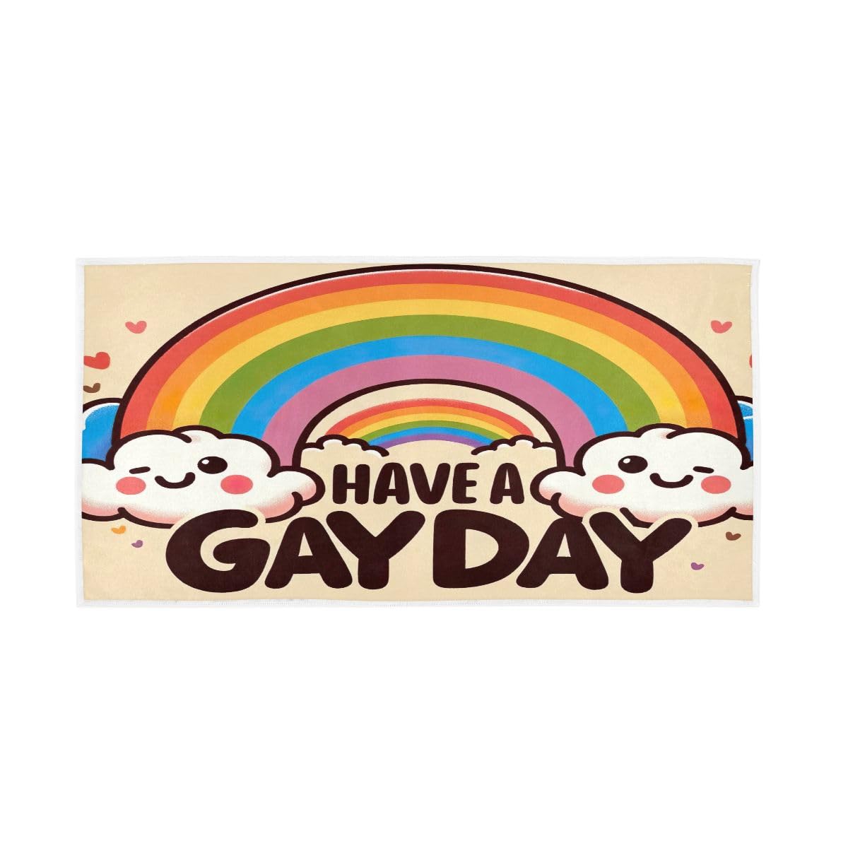 LSRCPD LGBT Pride Have a Gay Day Hand Towels for Bathroom, Hand Towels for Bathroom, Shower, Hotel, Spa 15 x 30 Inches