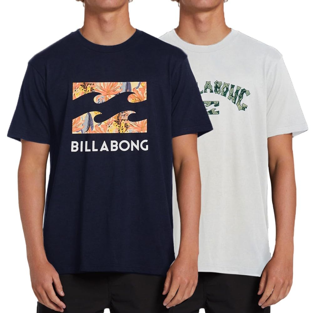 Billabong Mens Short Sleeve Lounge Crew Tee,2 Pack