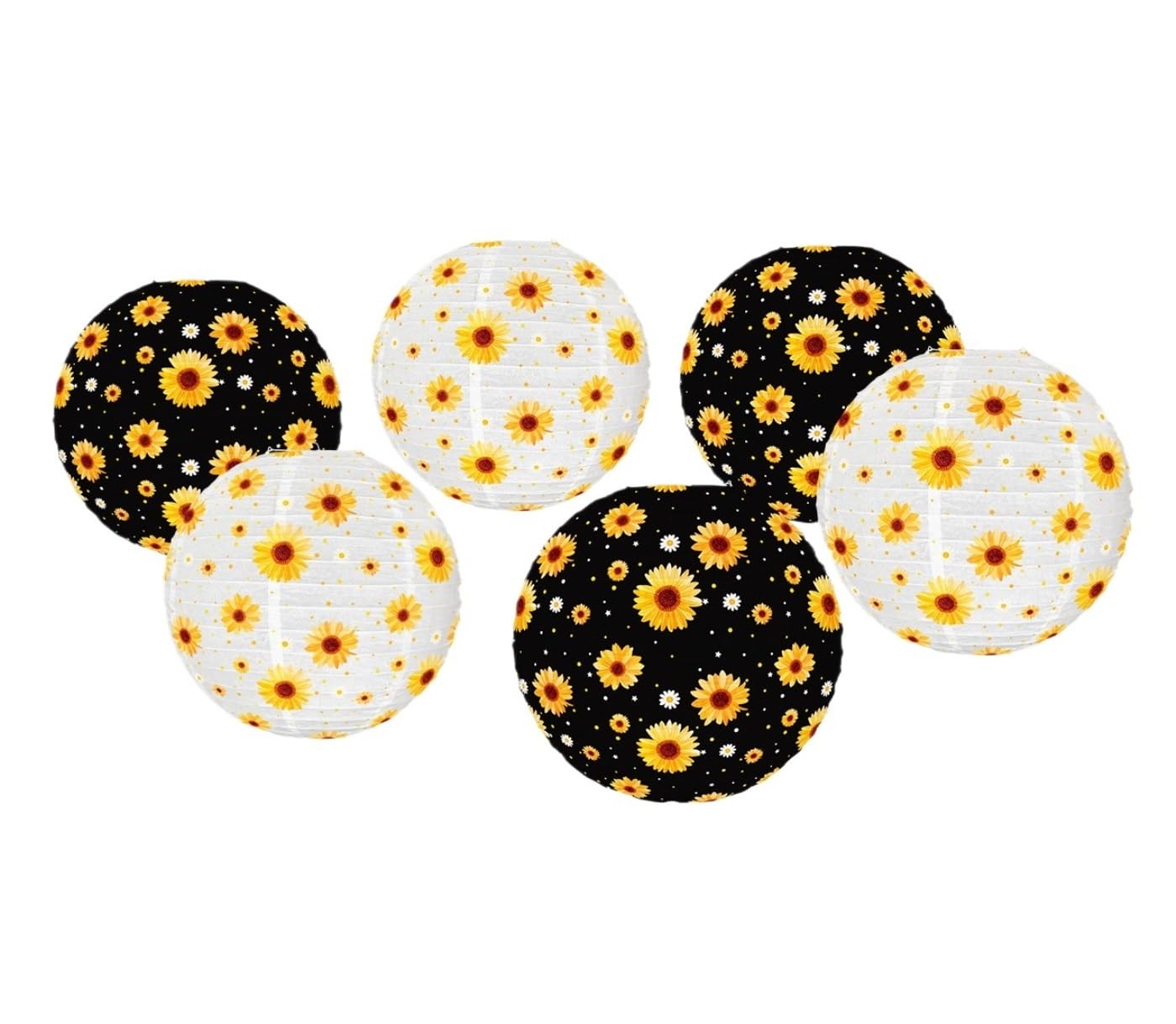 Linterna de Papel farolillo 6 Farolillos De Papel con Forma Girasol For Fiestas Temáticas, Decoración Colgante Decoraciones de Año Nuevo