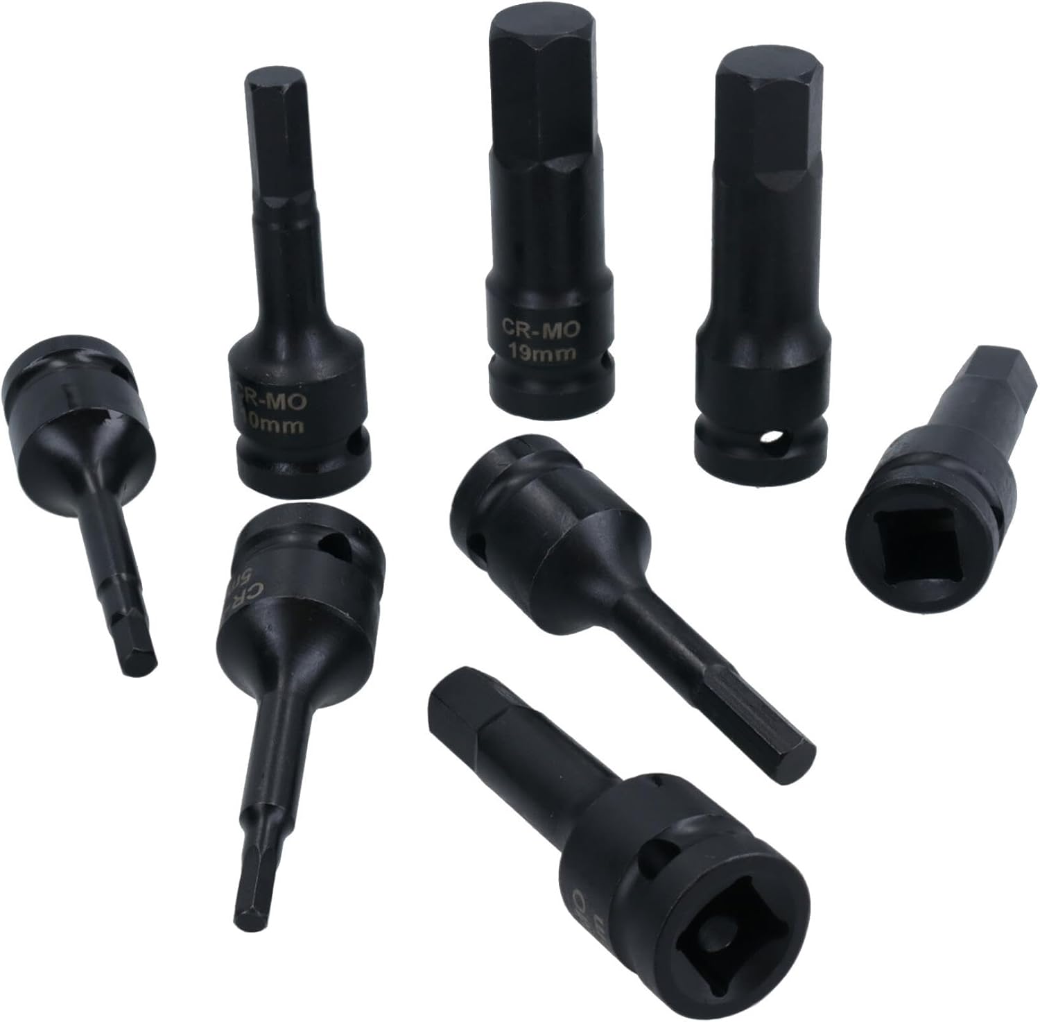 1/2" Drive Allen/hex key bit impact socket set H5 - H19 Metric Deep AT772