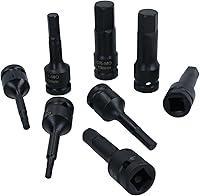 Vista 2 de Juego de llaves Allen/hexagonal de 1/2" Drive H5 - H19 Metric Deep AT772