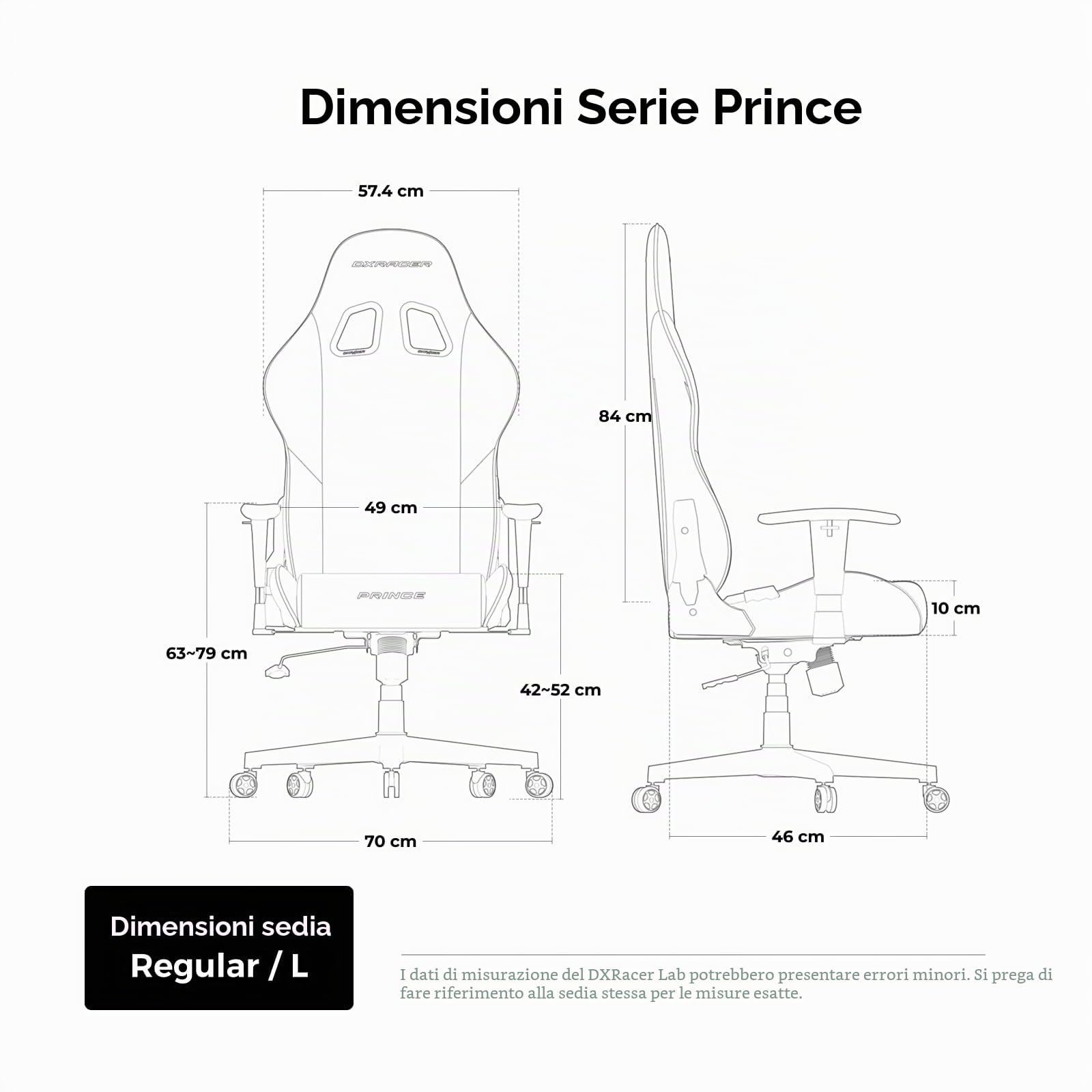 DXRacer La Sedia da Gaming Originale, L