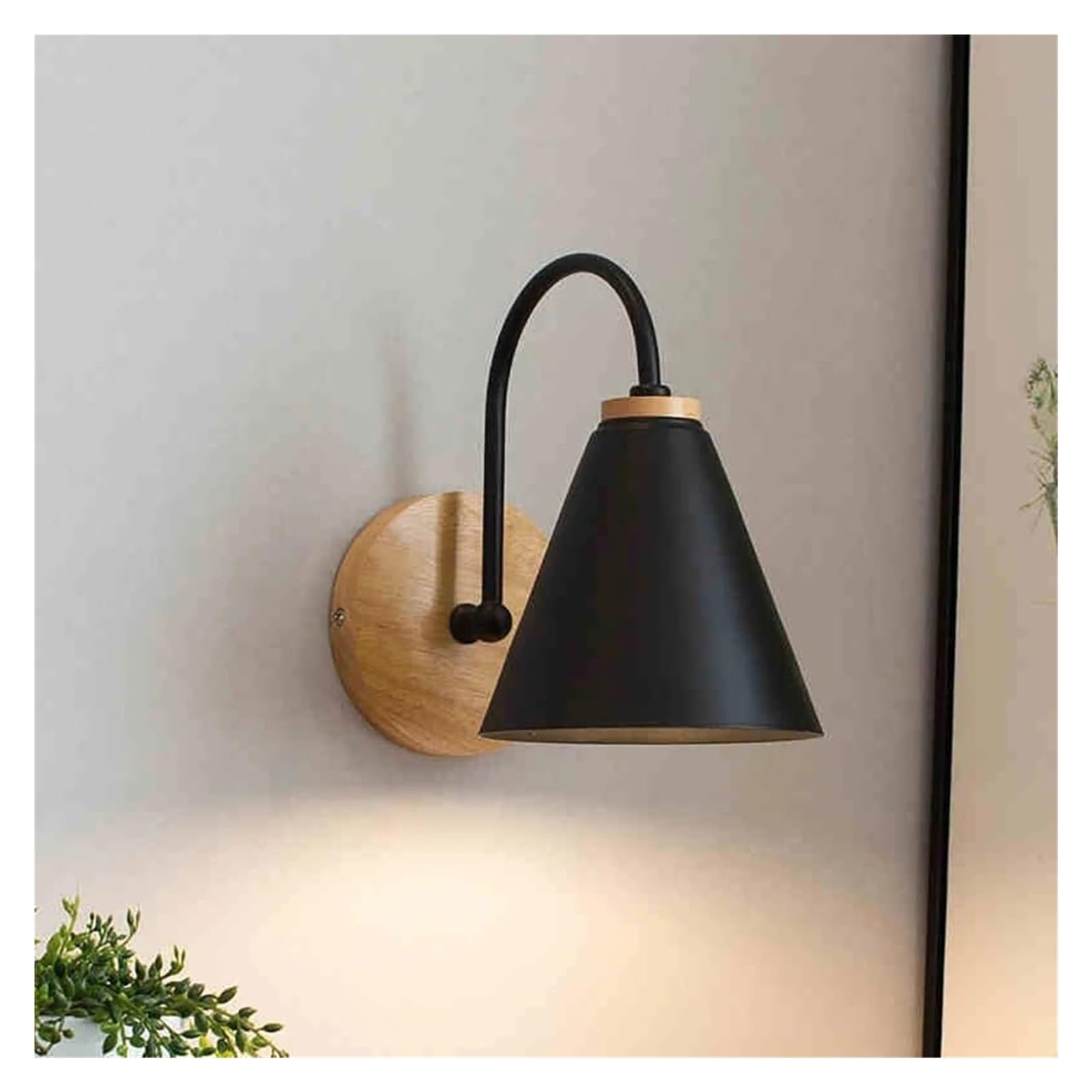 VDOQTLJT Farmhouse Wall Lamp Black Metal and Light Aisle Simple Indoor Sconce Background Lantern Lamps sconces(5V)