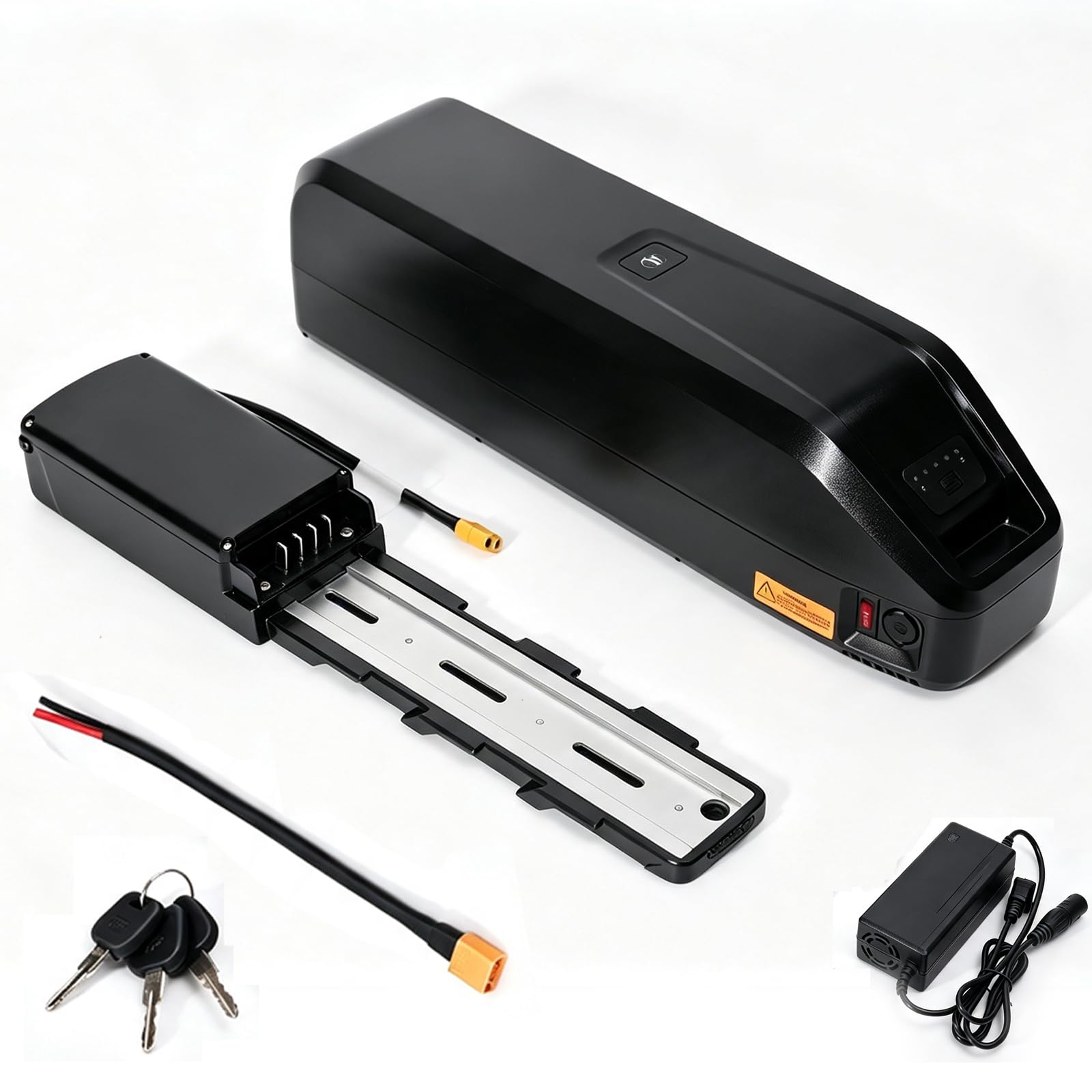 48V Ebike Battery, 13AH Lithium Battery Built-in BMS for 200-1000W Electric Bicycles &amp; E-Motorcycles, Includes Safe Lock, Led Indicator Light and XT60 Connector(UL Certification)