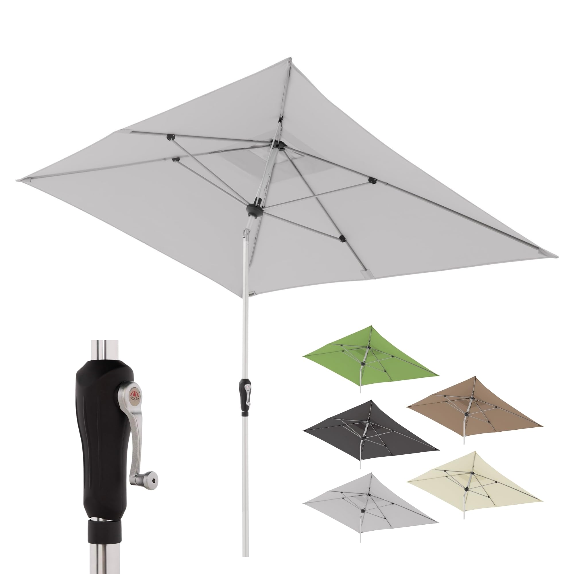 DOPPLER Parasol Expert antraciet 140x220x246 cm kopen
