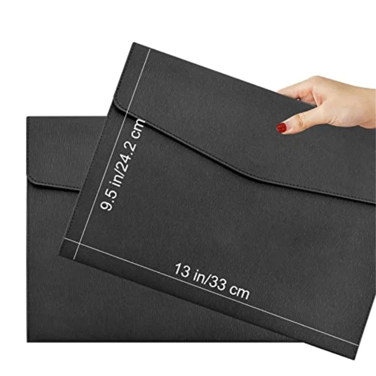 Cartelle for file con busta in pelle PU Busta for archiviazione di documenti cartacei A4 Organizzatore Porta cartelle portfolio in Per Archiviazione Documenti(Brown)